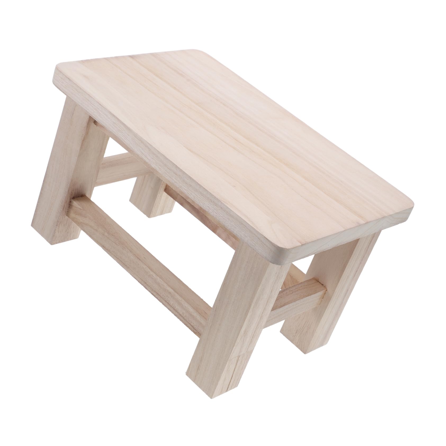 Taburete de madera con superficie lisa PRETYZOOM y base estable