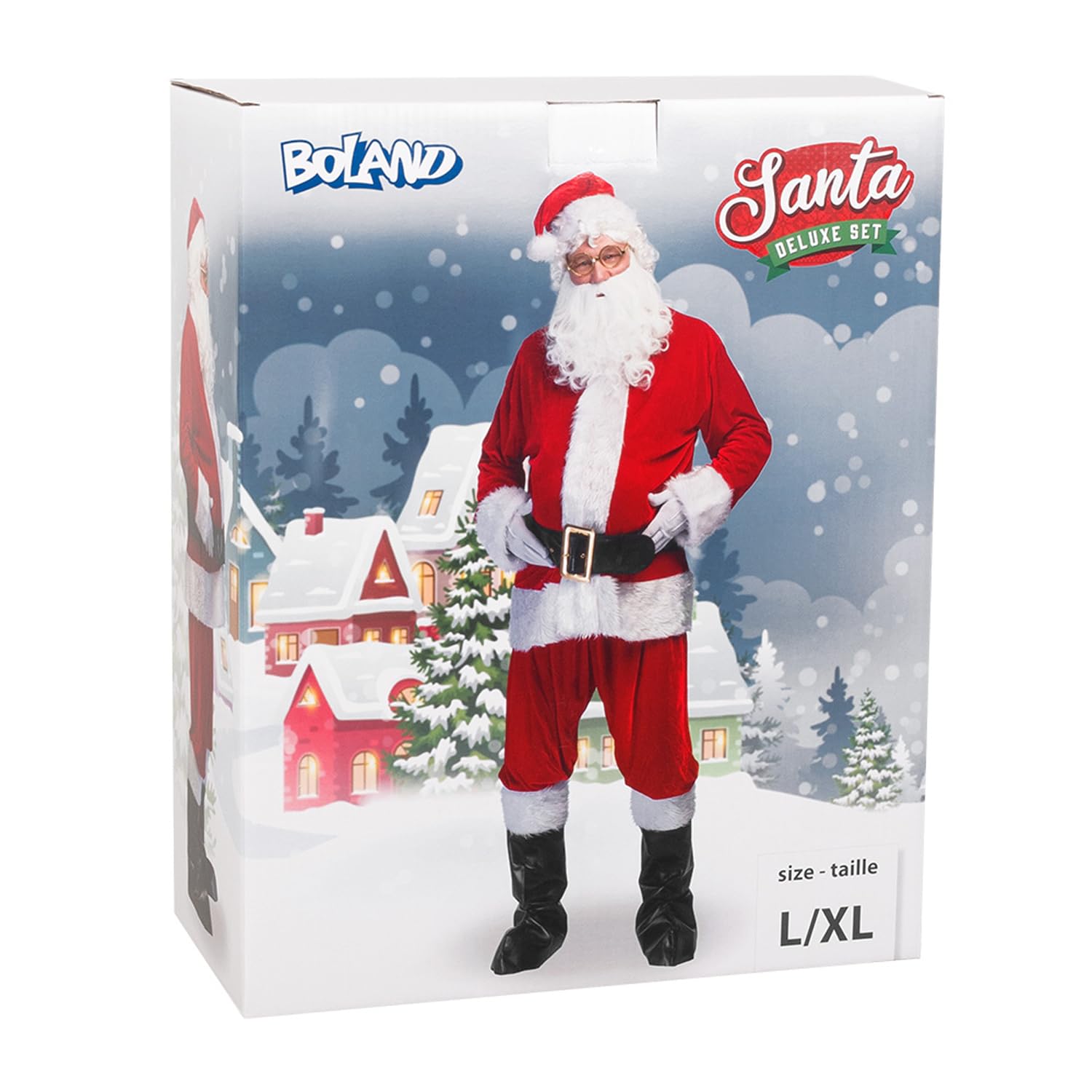 Boland - Kostüm Weihnachtsmann Professionell | 11-teiliges Faschingskostüm für Nikolaus, Weihnachten und Karneval, Größe L/XL