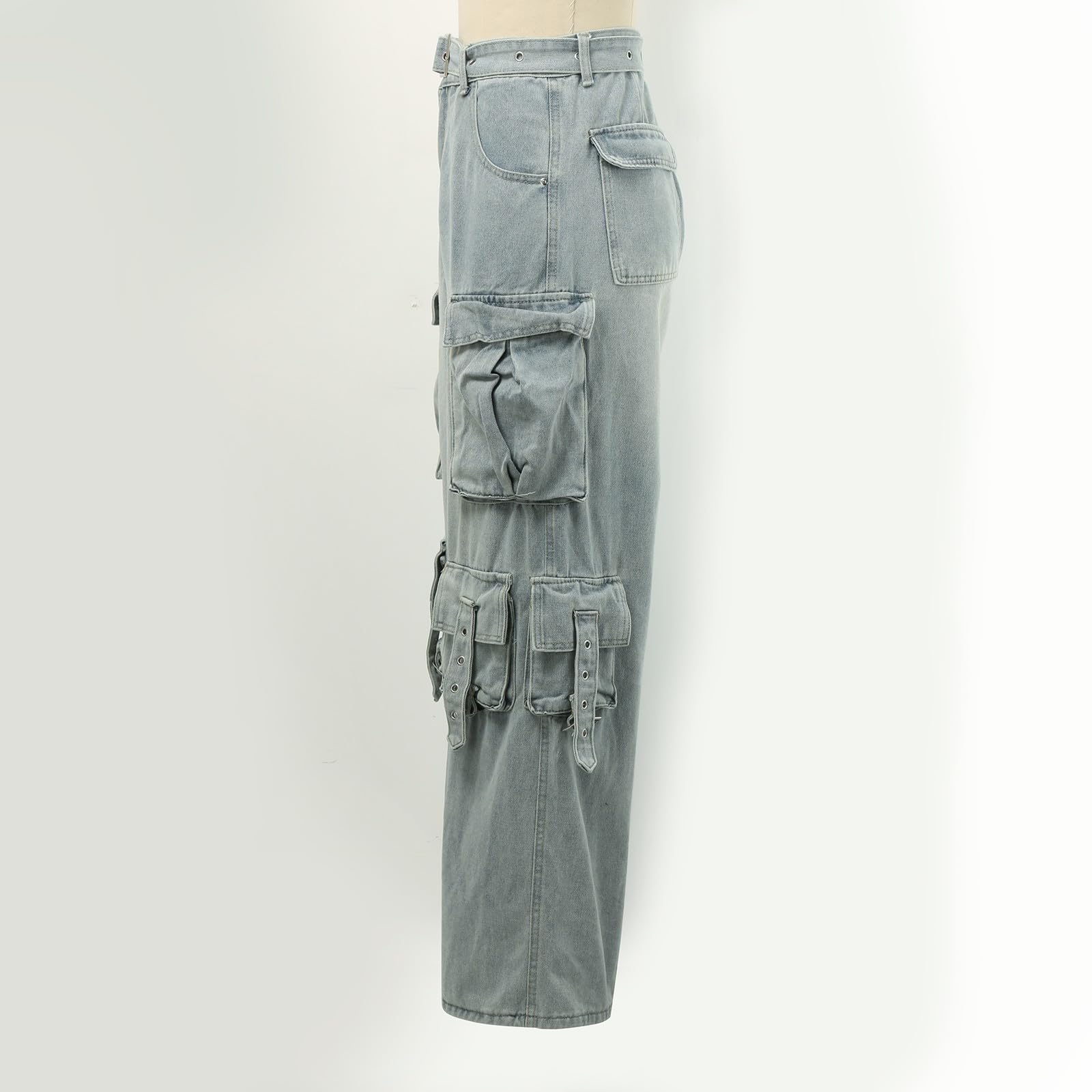Ropa Mujer Jeans Vaqueros Tallas Grandes Pantalones Baile Urbano Rectos De Anchos Elasticos Casual Cargo Wide Leg Deportivos Push Up