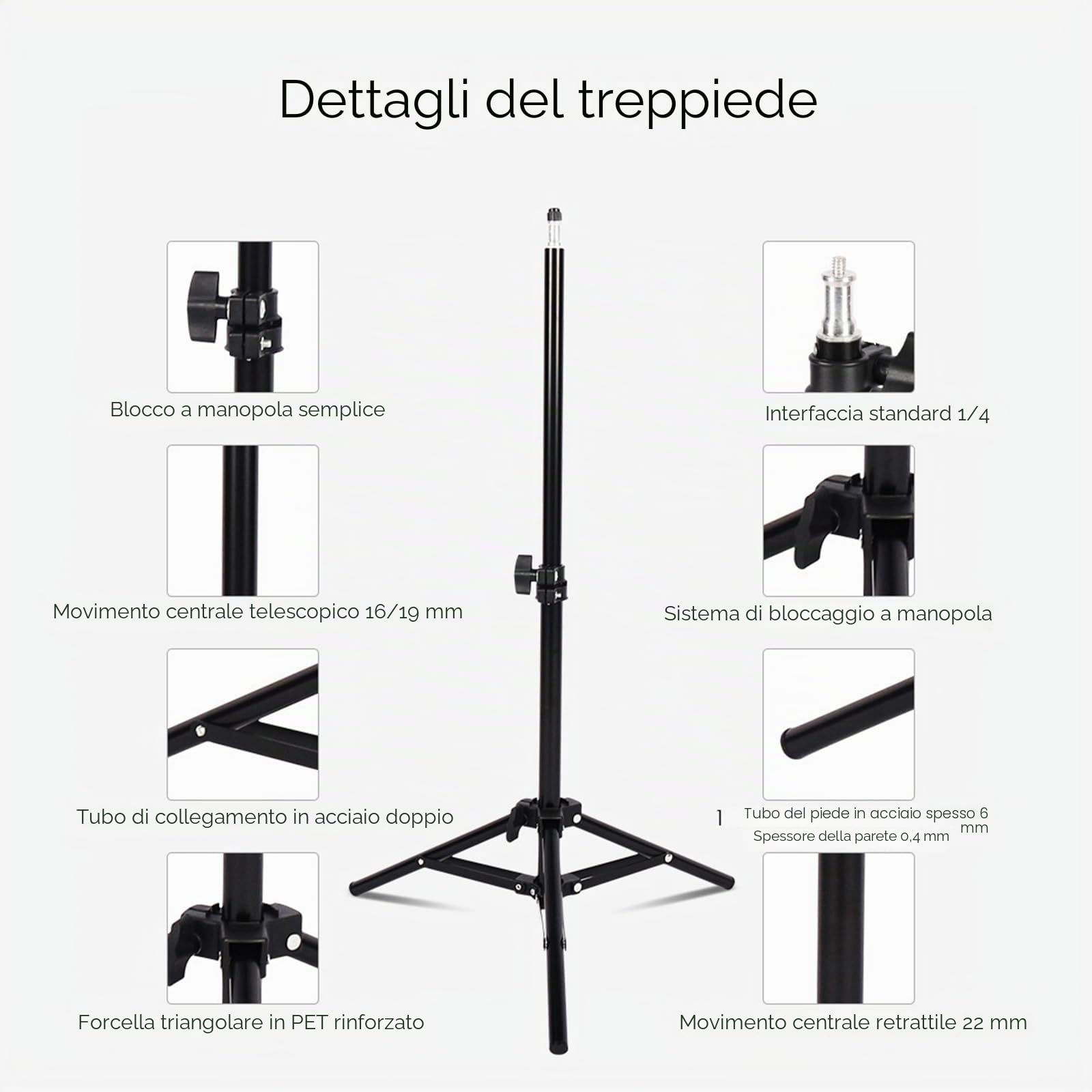 Docooler Supporto universale per proiettore, supporto per proiettore estensibile, supporto portatile in lega di alluminio, interfaccia 1/4", altezza regolabile per proiettore LCD
