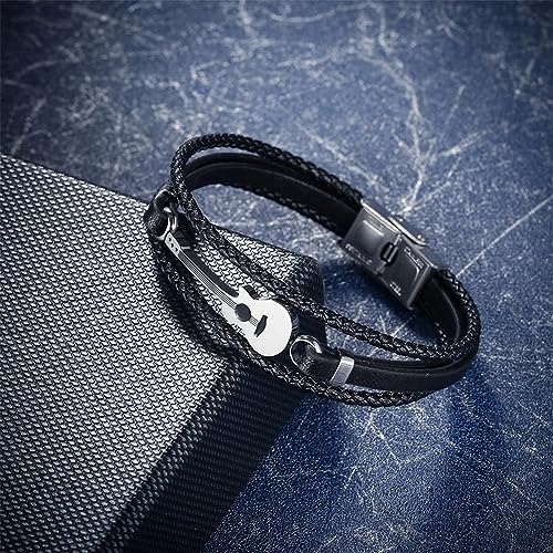 Image of Contemporary Casual Braided Leather Bracelet For Men /Boy's