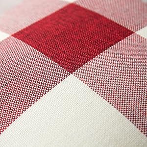 MIULEE Pack of 2 Christmas Classic Farmhouse Buffalo Check Plaids Linen Soft Soild Decorative Square Throw Pillow Covers Home Decor Cushion Case for Sofa Bedroom 18x18 Inch, White and Red MIULEE Pack of 2 Christmas Classic Farmhouse Buffalo Check Plaids Linen Soft Soild Decorative Square Throw Pillow Covers Home Decor Cushion Case for Sofa Bedroom 18×18 Inch White and Red