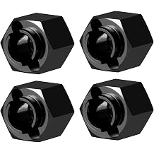 RCHUBAM 1/18 RC Wheel Hex 4PCS 6mm Wheel Hex Adaptor Set Compatible with Redcat Ascent 1/18 Scale Ascent RC Rock Crawler Car Black