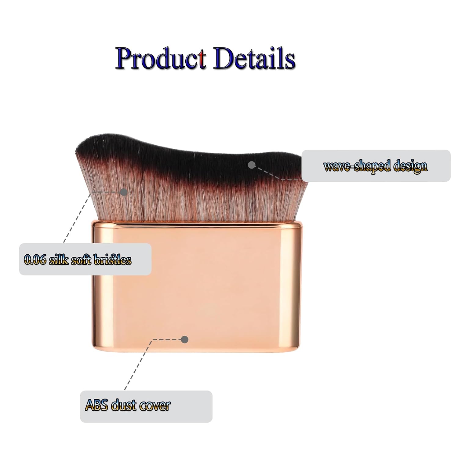 Self Tanner Brush Body Makeup Brush,Portable Self Tanning Brush Professional Kabuki Foundation Brush Large Tanning Brushs for Body,Sunless Tanner Makeup Brushes,Face Makeup Brush(Rose Gold)