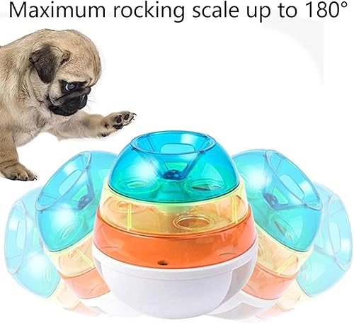 Miniatura 2 de Egg Shape IQ - Vaso dispensador de alimentos, alimentador lento, agujeros personalizables y diversión para todas las mascotas, bola dispensadora de