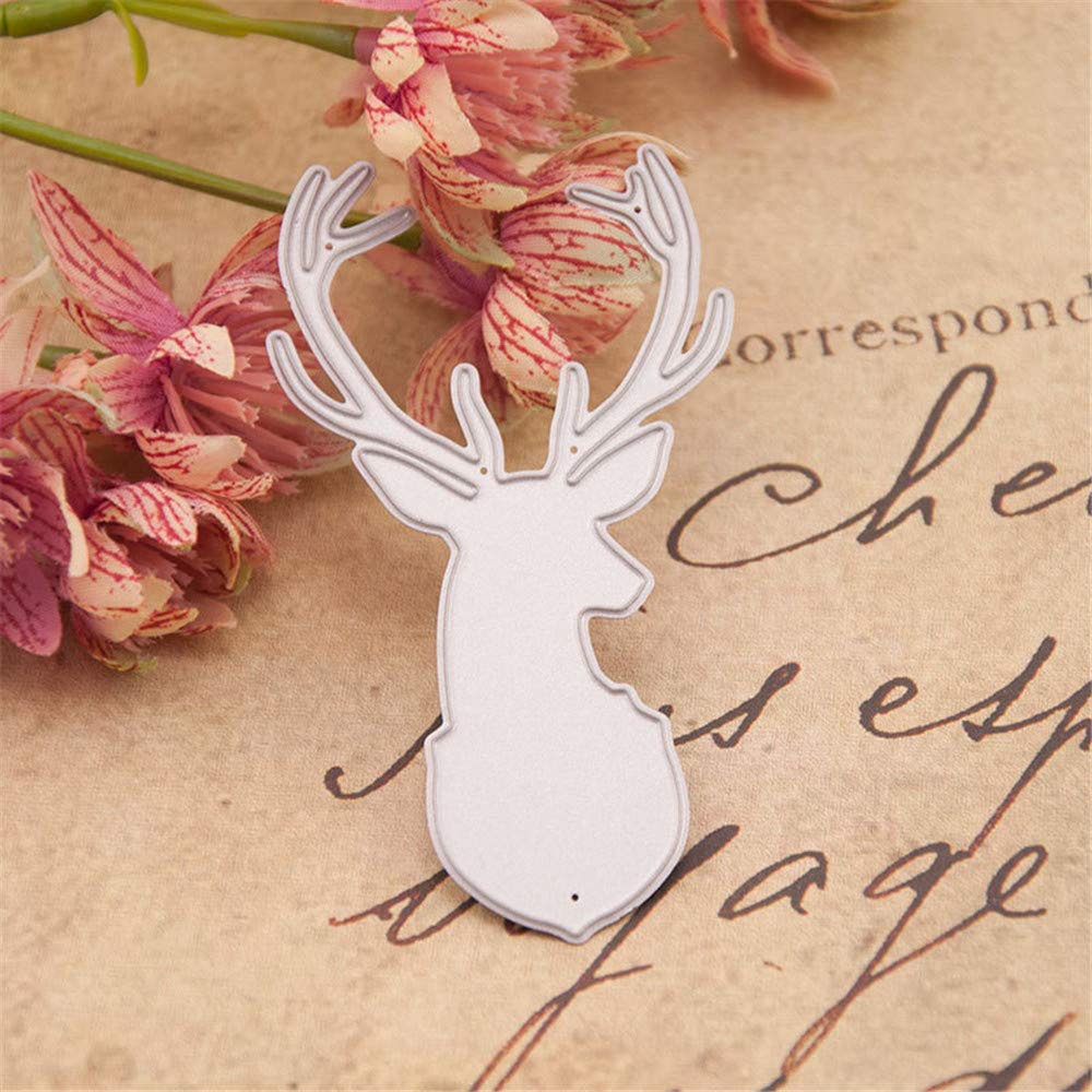Fustelle da taglio in metallo con foresta di cervi per scrapbooking, carta, goffratura, decorazioni artigianali