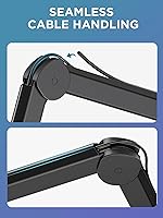 Vista 2 de InnoGear Brazo de Micrófono con Boom, Soporte de Micrófono con Canales de Gestión de Cables y Elevador de Altura para Blue Yeti FIFINE AM8 K669B