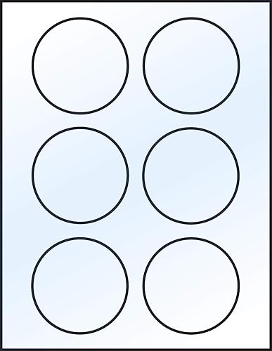 Miniatura 7 de Etiquetas imprimibles brillantes transparentes redondas de 3 pulgadas 50 hojas 4179C
