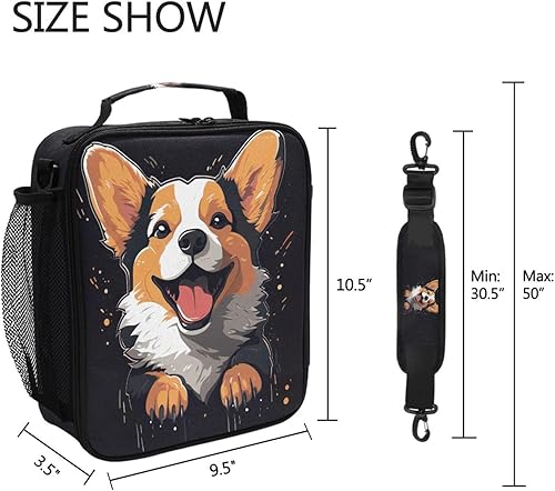 Miniatura 5 de Lonchera para niños y niñas, divertida lonchera aislada con correa para el hombro, bolsas enfriadoras reutilizables, bolsa organizadora de almuerzo,