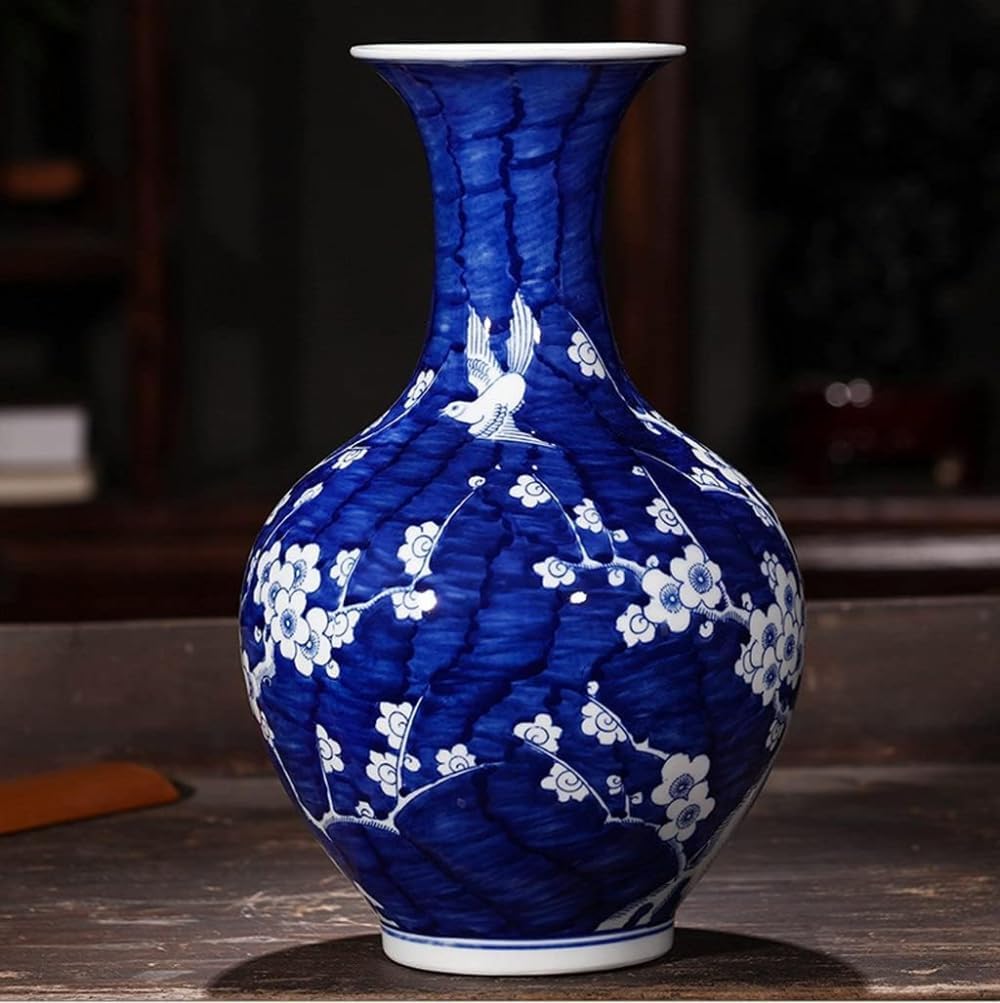 中国陶磁器青と白中国青と白の花瓶ホームデコレーション、卓上装飾、棚