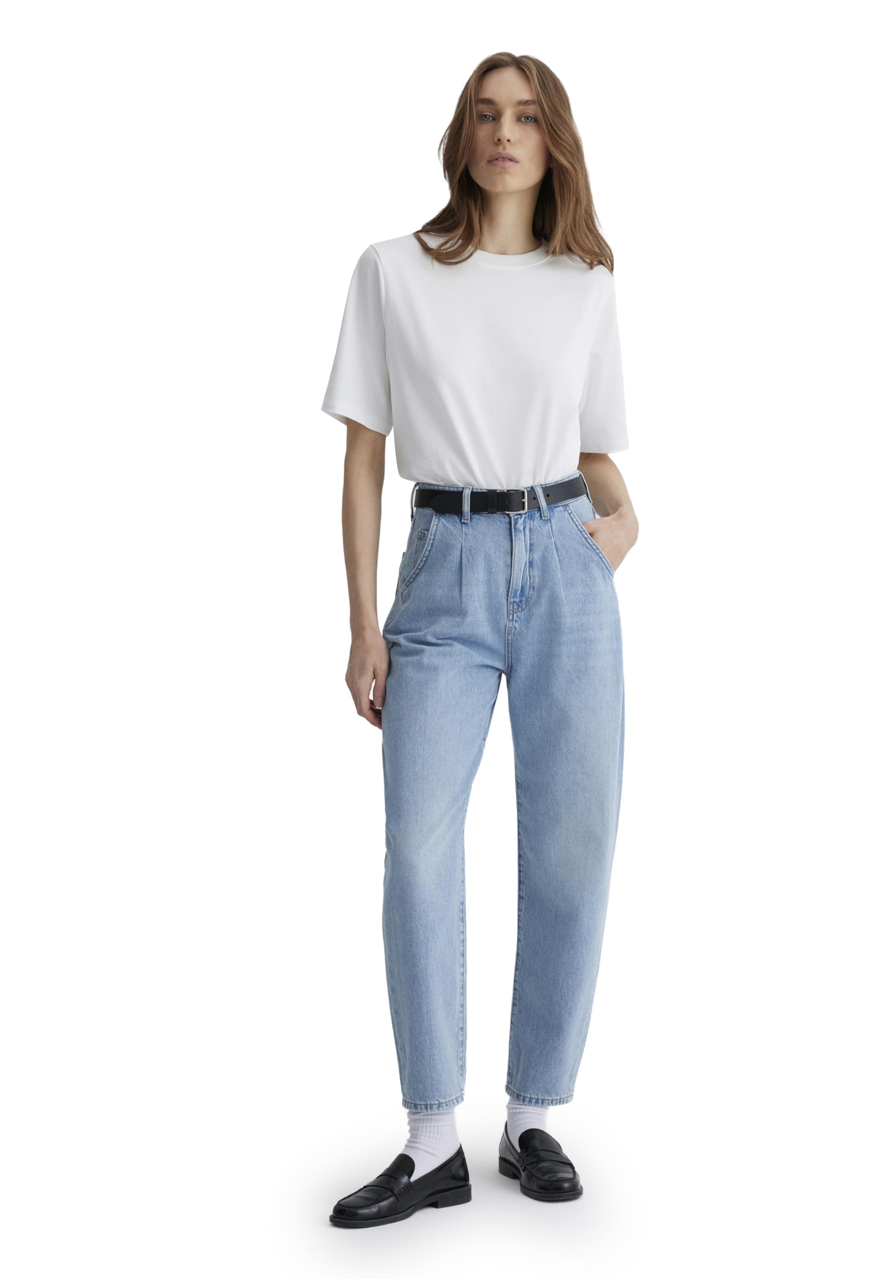 Mavi Damen Jeans Straight Leg Laura Pleated Baggy Pants