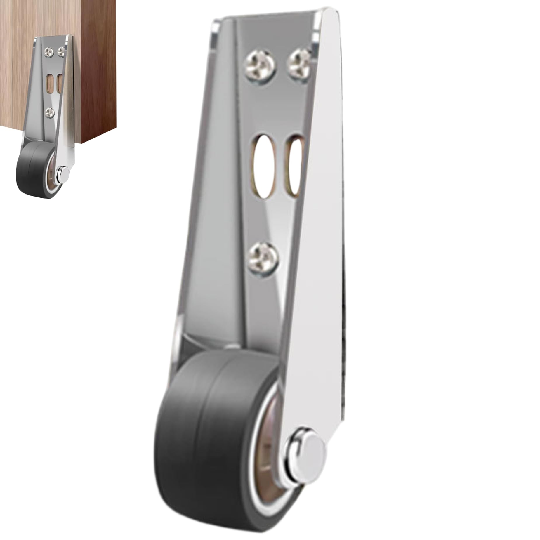 Rueda para puerta, rueda de soporte inclinada para puerta de goma termoplástica, ruedas pequeñas, direccional con tornillos para de madera de jardín, valla de jardín, ruedas para puertas