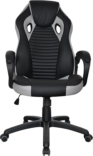 Le Mans Gaming & Office Chair (Black & Light Grey Trim)