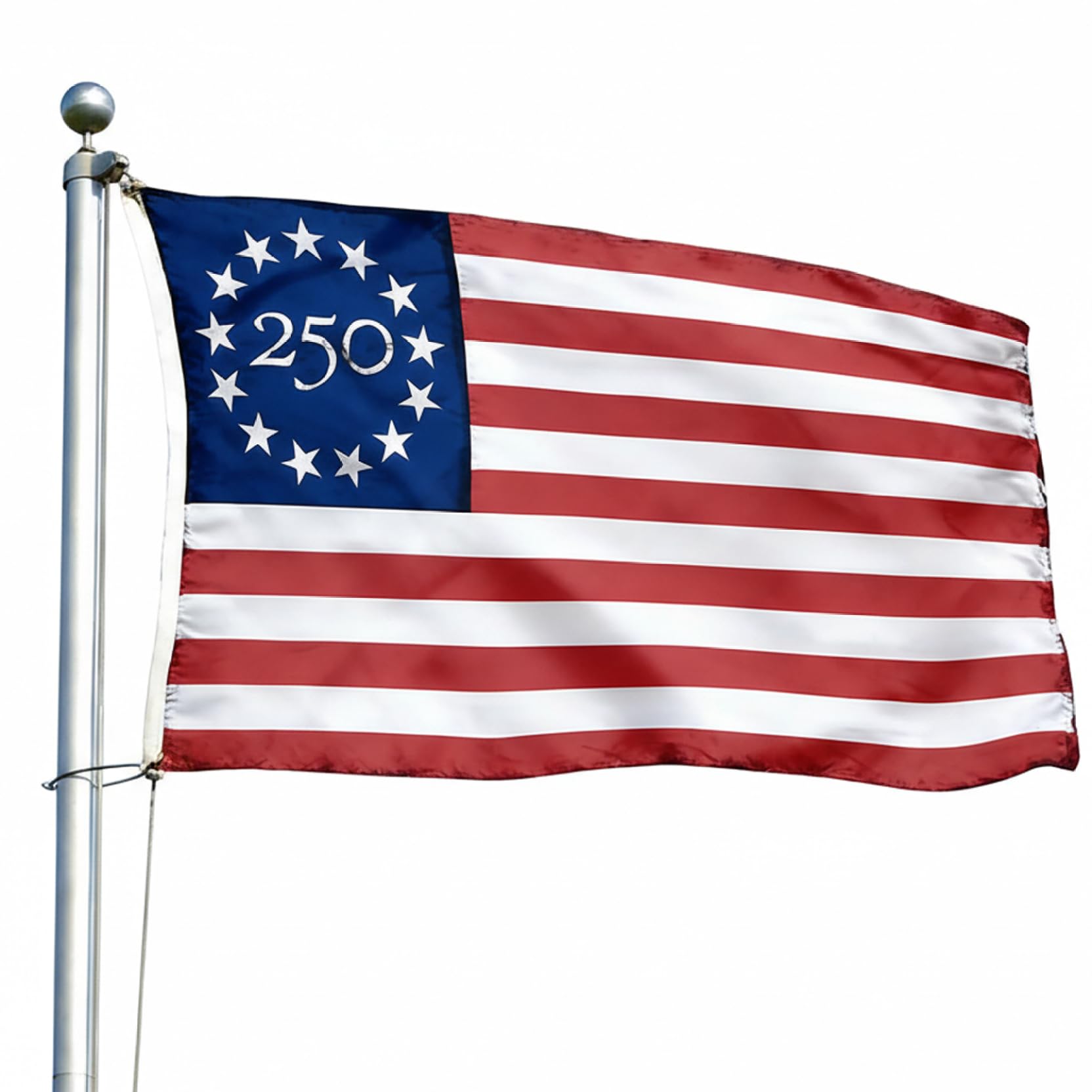 250 Year American Anniversary Flag, 250 Anniversary USA Flag Double Sided, 90x150cm Patriotic 250th for 1776-2026 Celebrations, Indoor Outdoor Decoration, America