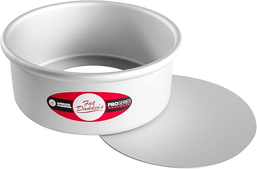 Molde para tarta redondo de aluminio anodizado Fat Daddio con base extraĂble Plateado Molde para tarta redondo de aluminio anodizado Fat Daddio con base extraĂble Plateado