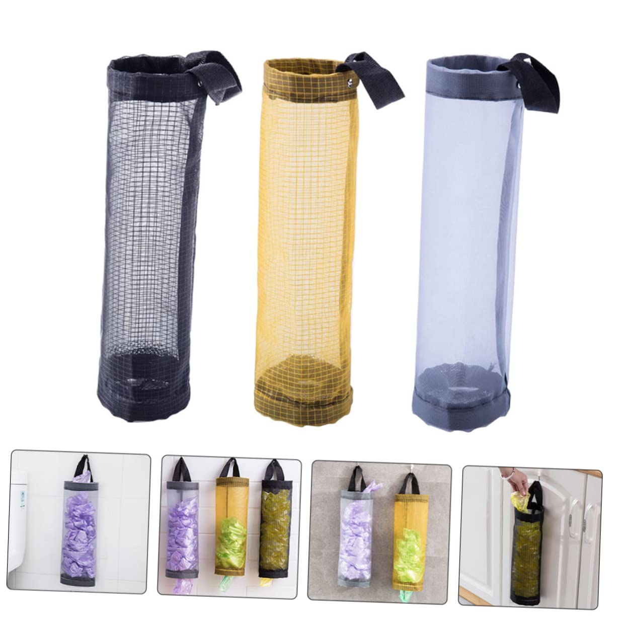 Cabilock 18piezas Organizador Colgante De Bolsas De Plástico Dispensador Multifuncional De Bolsas para Cocina Baño y Closet