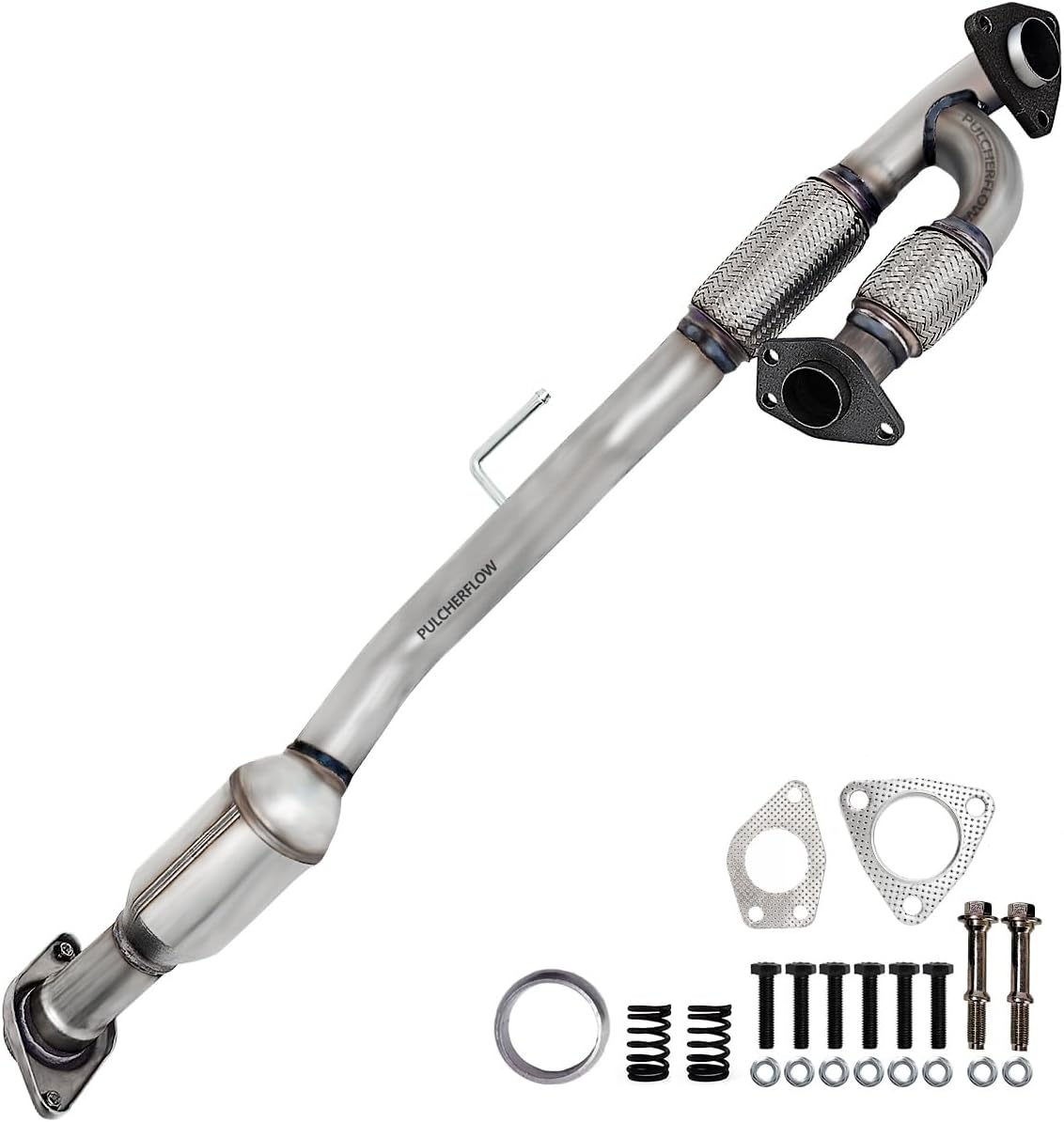 Rear Catalytic Converter Compatible with 2013-2019 Nissan Pathfinder, 2014-2020 Infiniti QX60, 2013 Infiniti JX35 3.5L V6 Flex Pipe Catalytic Convertor High Performance (EPA Compliant) 2013-2019 pathfinder