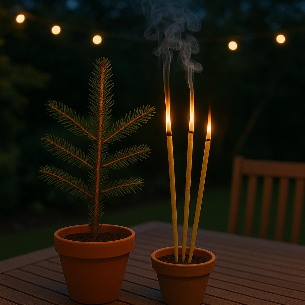 Pack de 30 Bâtons Encens Géants Citronnelle 40 cm Anti Moustiques Jardin Terrasse