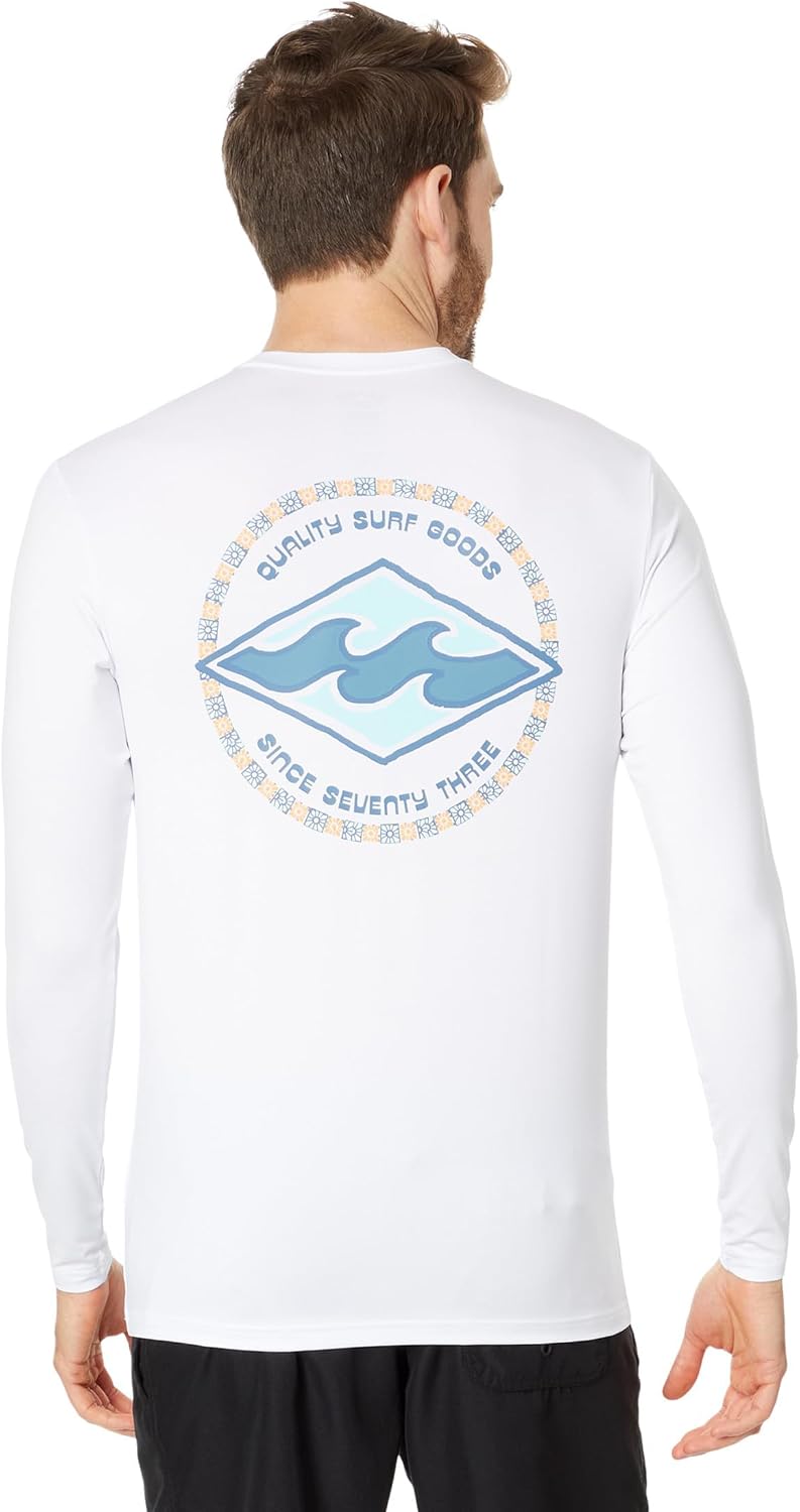 Billabong Mens Rotor Diamond Loose Fit Long Sleeve Rashguard