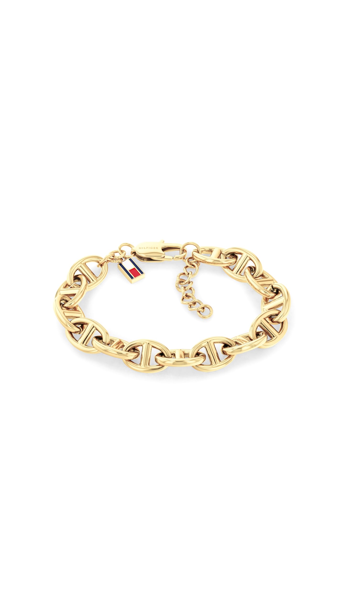 Tommy Hilfiger Women's Gold -Plated Flag Mariner Chain-Link Bracelet