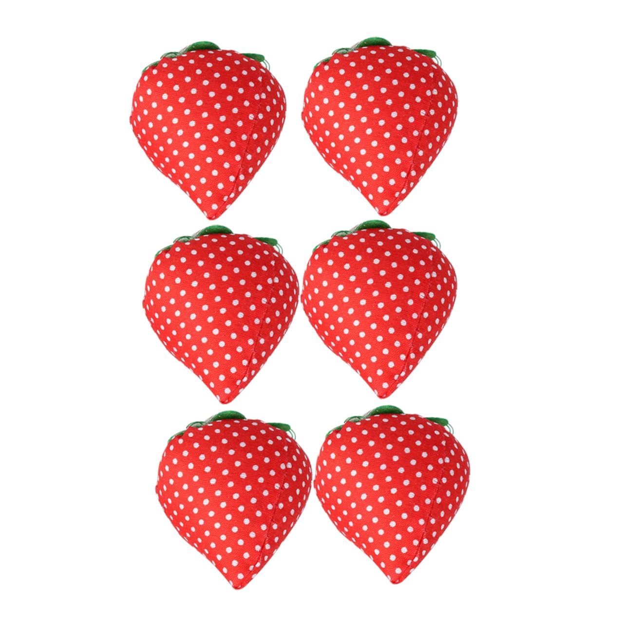 NUOBESTY 30 Piezas alfiletero de costura accesorios de fresa Accesorios de casa descanso pin porta alfileres relleno Asiento de aguja algodón herramientas de costura soporte poliéster rojo
