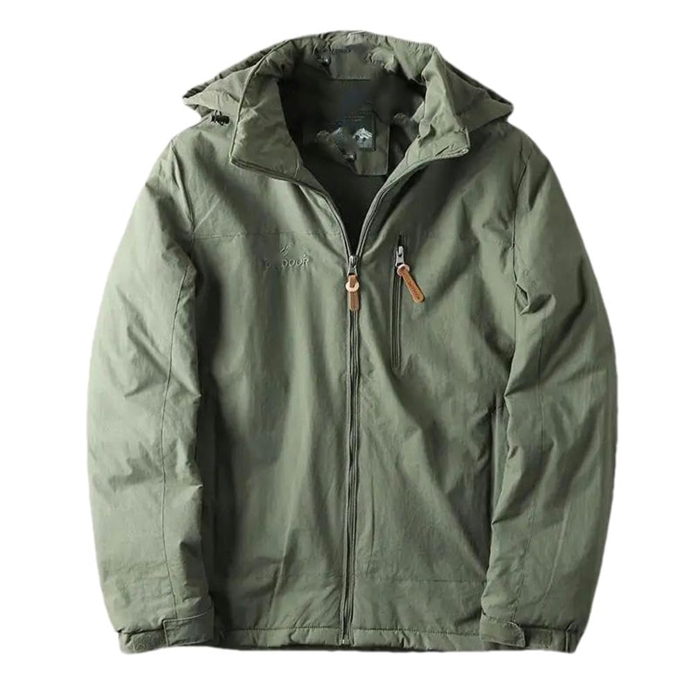 Chaqueta con capucha para hombre con forro polar de primavera 7