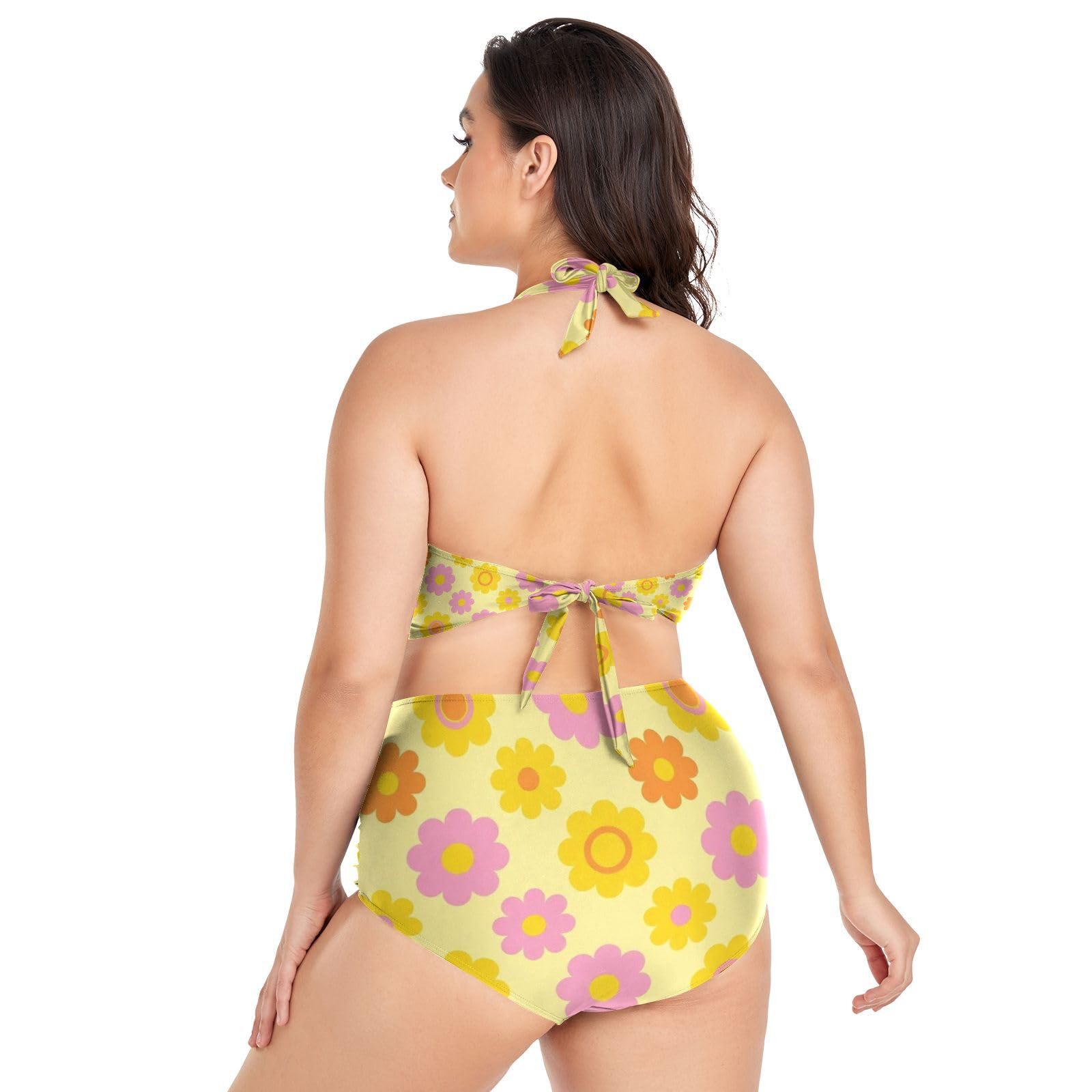 FRODOTGV Curvy damskie dwuczęściowe zestawy kąpielowe L-4XL