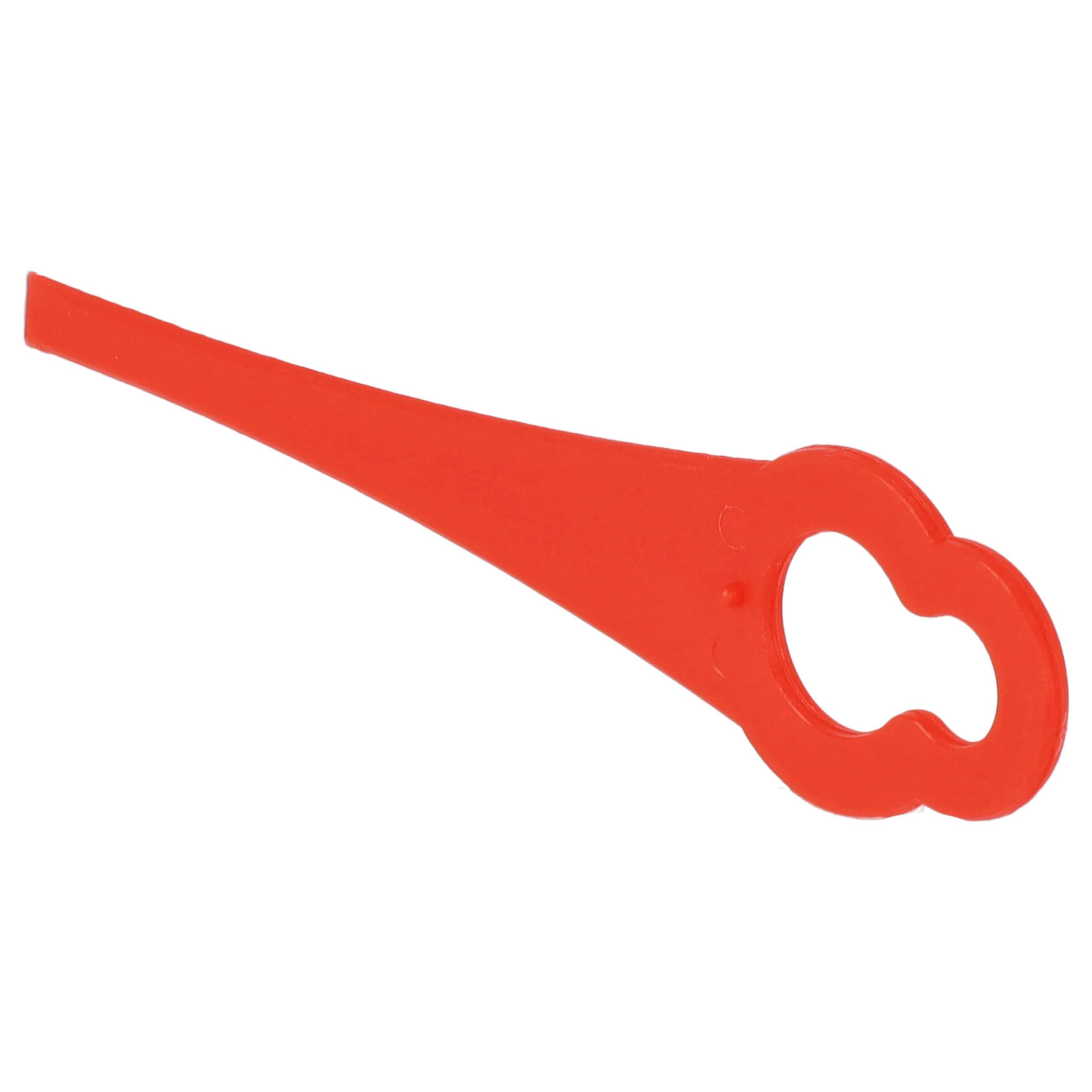 vhbw 50x Ersatz-Messer Ersatz für Recharge Tools GTB-20 | 9363144S für Rasentrimmer - Ersatzklinge Rot, Nylon / Kunststoff