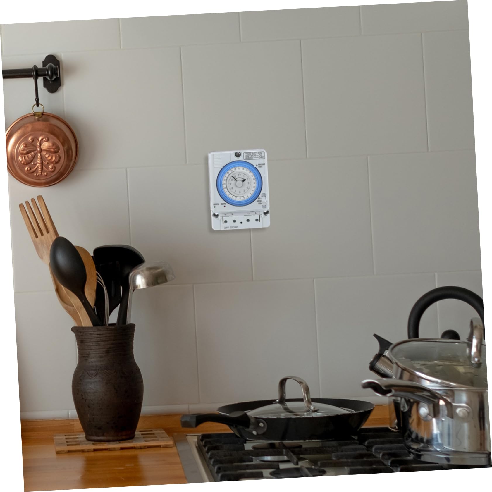 Minuteur Mécanique Cuisine PC Blanc, Interrupteur à Minuterie