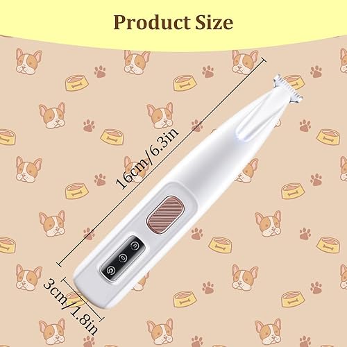 Miniatura 8 de Yilia Recortadora de microprecisión mejorada para mascotas, multifuncional, para aseo con luz LED, de bajo ruido, impermeable, recargable, para