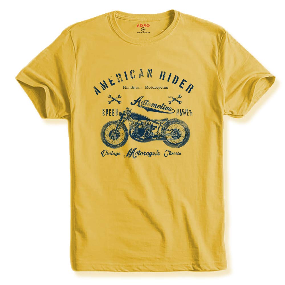 ADROMen's 100% Cotton Regular Fit T-Shirt