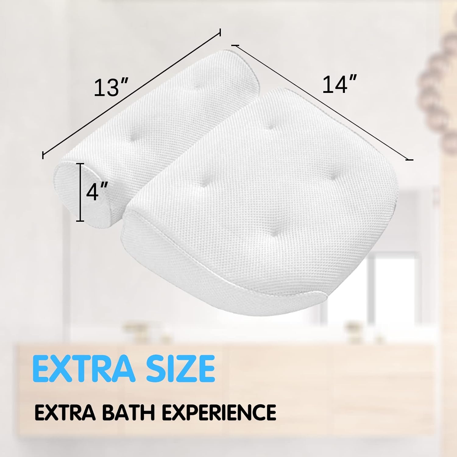 COALA HOLA Luxury Ergonomic Bathtub Pillow Extra Thick Spa Bath Pillow for Head, Neck and Shoulder Support : Beauty & Personal Care