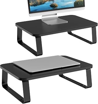 Amazon.com: WALI - Soporte de doble monitor, soporte de tablero de  partículas para 2 monitores, organizadores de escritorio de 16 pulgadas y  almacenamiento para pantalla doble, televisores, laptop portátil e impresora  (PTT004-2B),