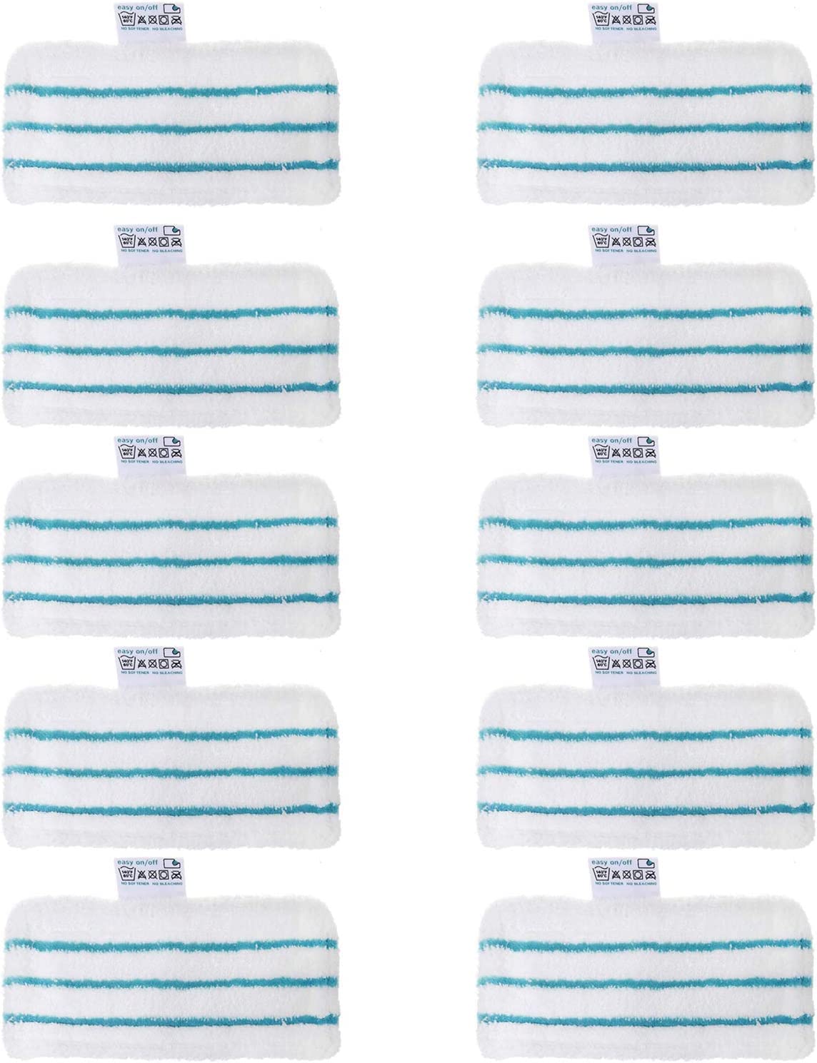 Tampons de nettoyage en microfibre pour balai vapeur Black & Decker FSMH1321 FSMP20 Lot de 10