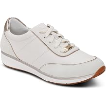 Aetrex Womens Ivy Orthopedic Arch Support Sneakers for Women Comfortable Leather Walking Shoes with Removable Insole - Womens Fashion Sneakers w/ Padded Heel & Durable Rubber Outsole