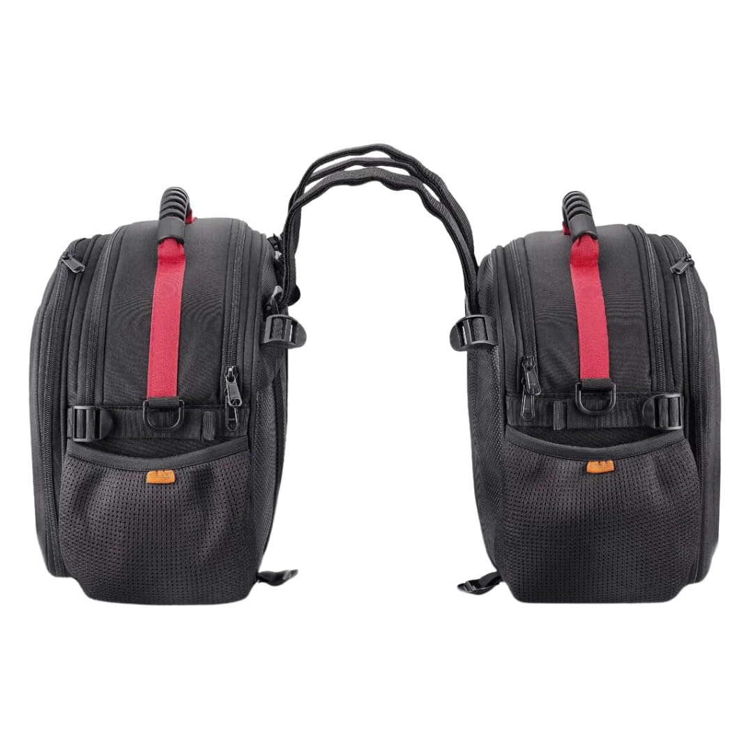 SOLACE Fastlane Sport Saddle Bag for Motorcycle, 60 Litre, 1000D PU Coated EVA Laminated Shell, with Adjustable Straps and Rainproof Liner-image-9