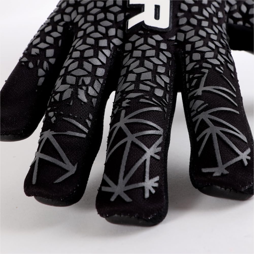 HO Soccer Pro Evolution Negative Blackout Guanti da portiere, unisex, per bambini, nero/argento, 4,5