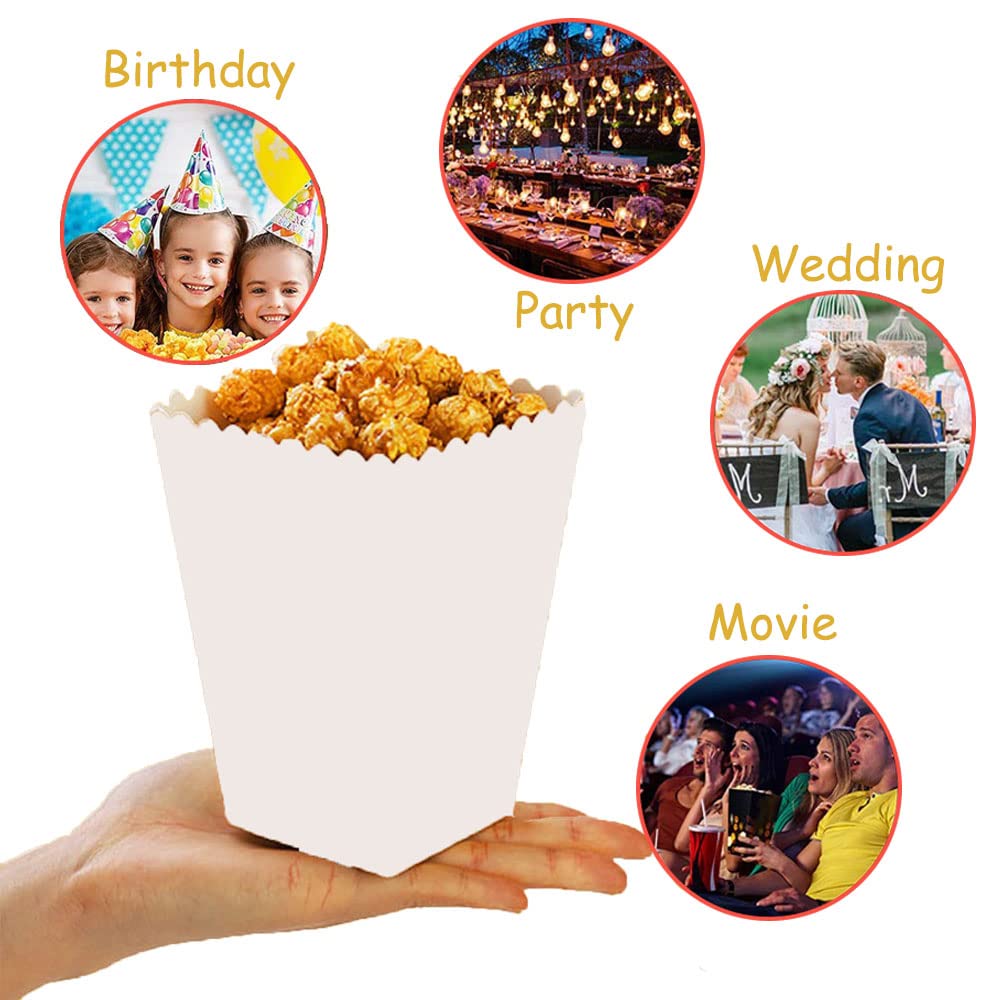 50 Pièces Boîtes à Pop-Corn Et Bonbons, Carton Conteneur Pop-Corn