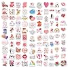 100Pcs Holographic Valentines Stickers for Kids, Heart Valentine's Stickers Bulk for Valentines Day Gifts for Kids Classroom School Exchange,Thickened Backing Vinyl Decals, Party Favors #5
