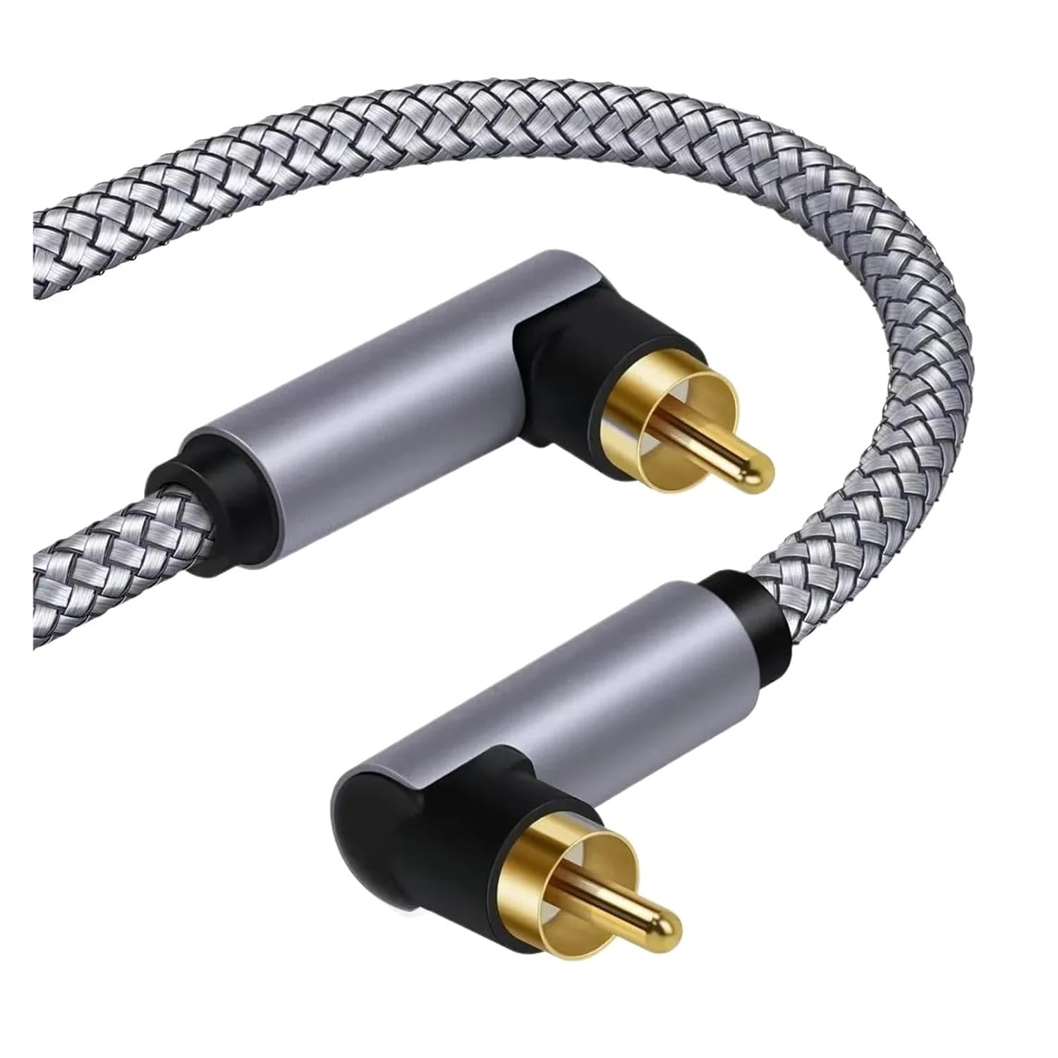 90 Degree HiFi Cable Digital R/CA to Male Coaxial Amplifer SPDIF Cord Plated for Home Theater HDTV Accessories(15m)