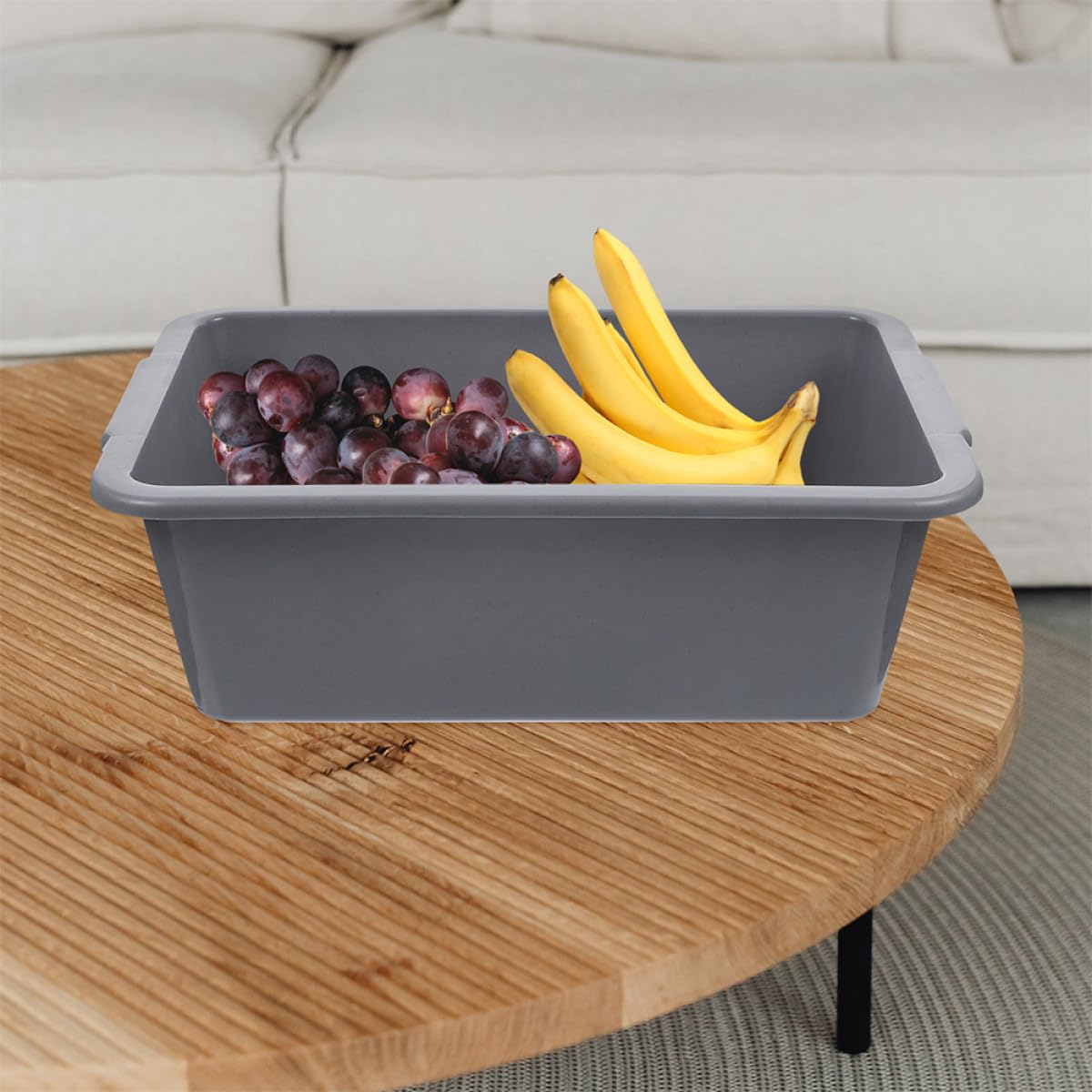 Vaschette e Conservazione Refrigerata in Pp con Manico 2 Pezzi Rettangolari per Lavaggio Piatti Multiuso per Cucina, Dispensa e Congelatore