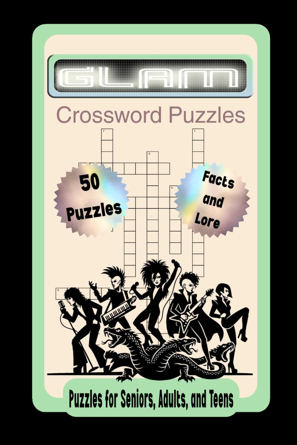 Glam Crossword Puzzles: Crossword Puzzles with Easy to Read Print about the Glam Rock subculture | 6x9 inches, 102 pages | 50 Puzzles + facts and lore... Gift for Vacations, Holidays, and Relaxation