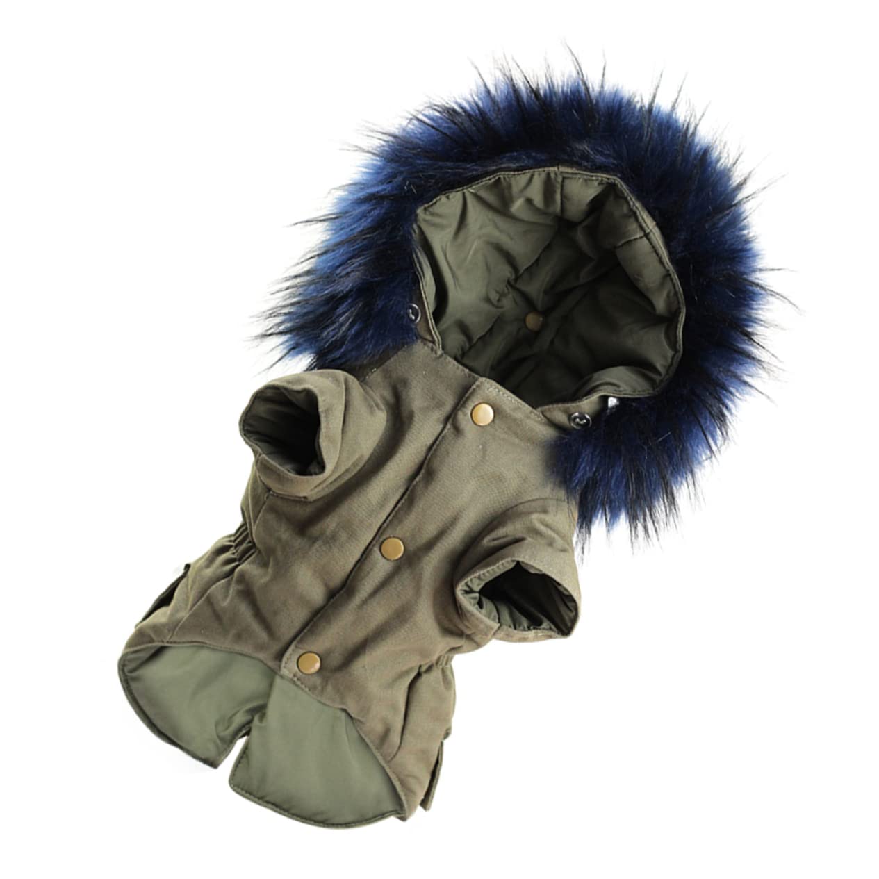 Didiseaon Felpe per Cani Calde in Cotone Cappuccio Costume Invernale per Animali Domestici Vestiti per Cuccioli Cappotto per Cani da Compagnia