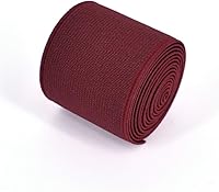 Vista 31 de 1 rollo de cordón elástico plano de 1.5 pulgadas de ancho por 3 yardas de banda elástica sarga de doble cara (#1 Blanco)