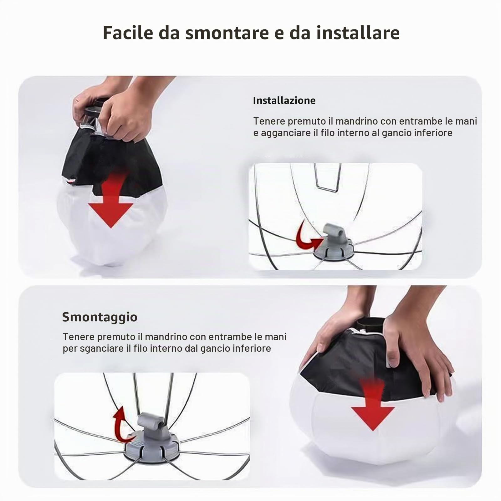 Lanterna Softbox sferica pieghevole Softbox da 30 cm/11,8 pollici Installazione rapida Mini Bowens Mount Studio Fotografia Video Illuminazione Accessorio