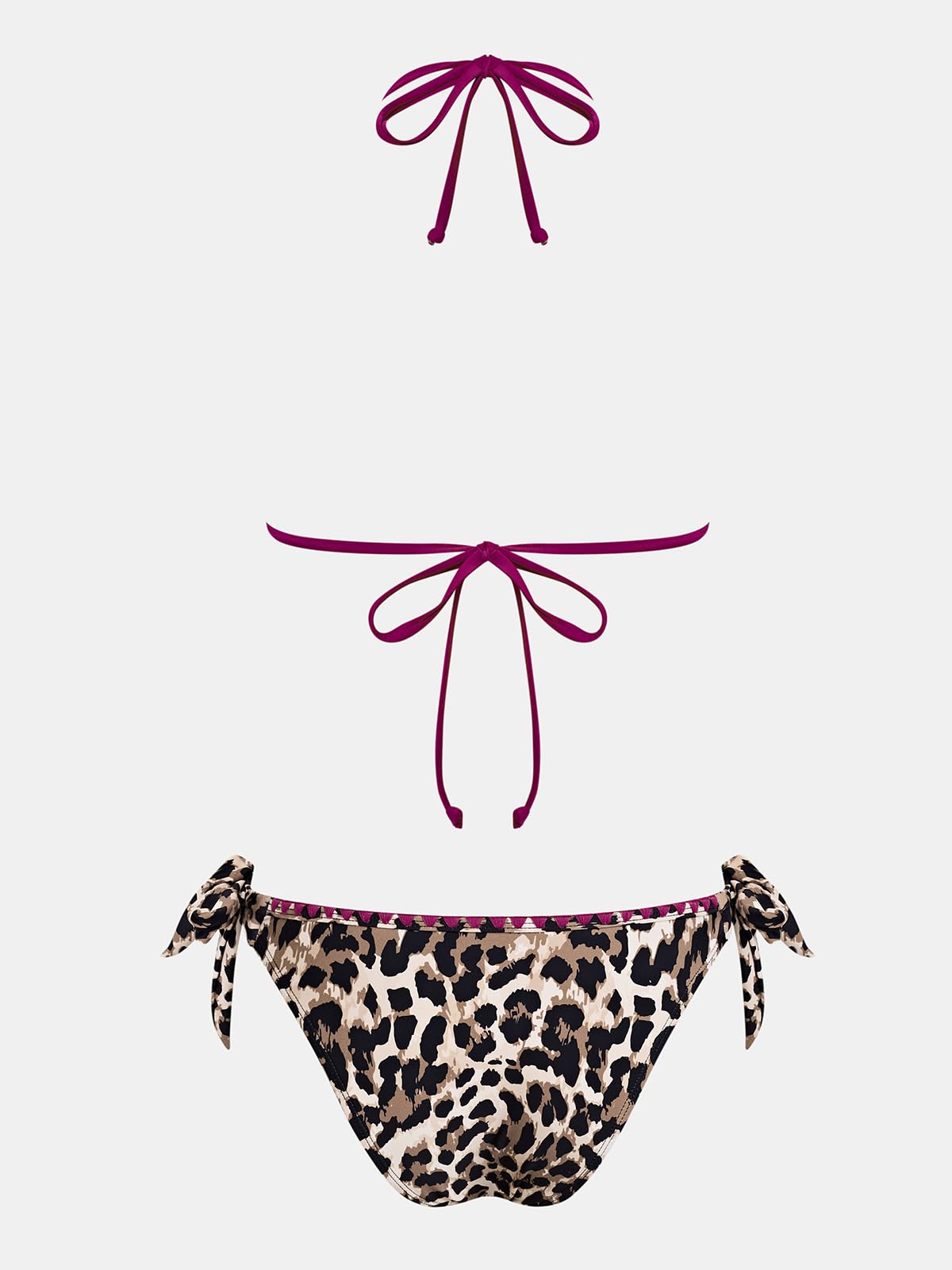 CUPSHE Damen Bikini Set Neckholder Triangel Häkelkante Low Waist