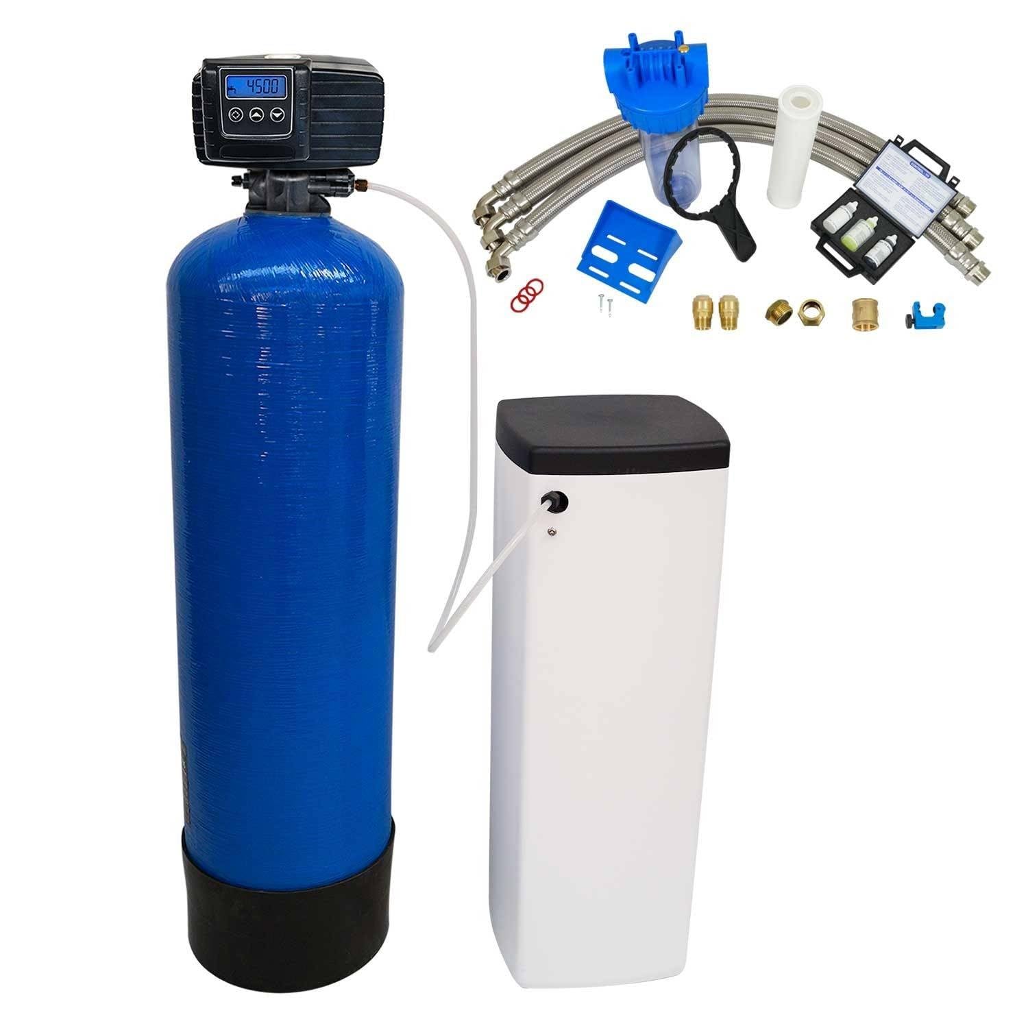 Descalcificador Bi-bloques 30l Toodo Fleck 5600 Sxt Volumétrico Con Kit De Instalación Descalcificador De Agua Domestico