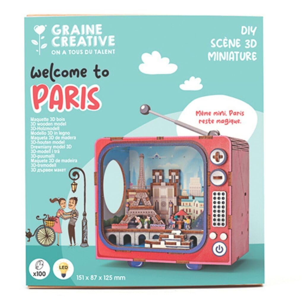 GRAINE CREATIVE Maquette 3D bois TV - Paris