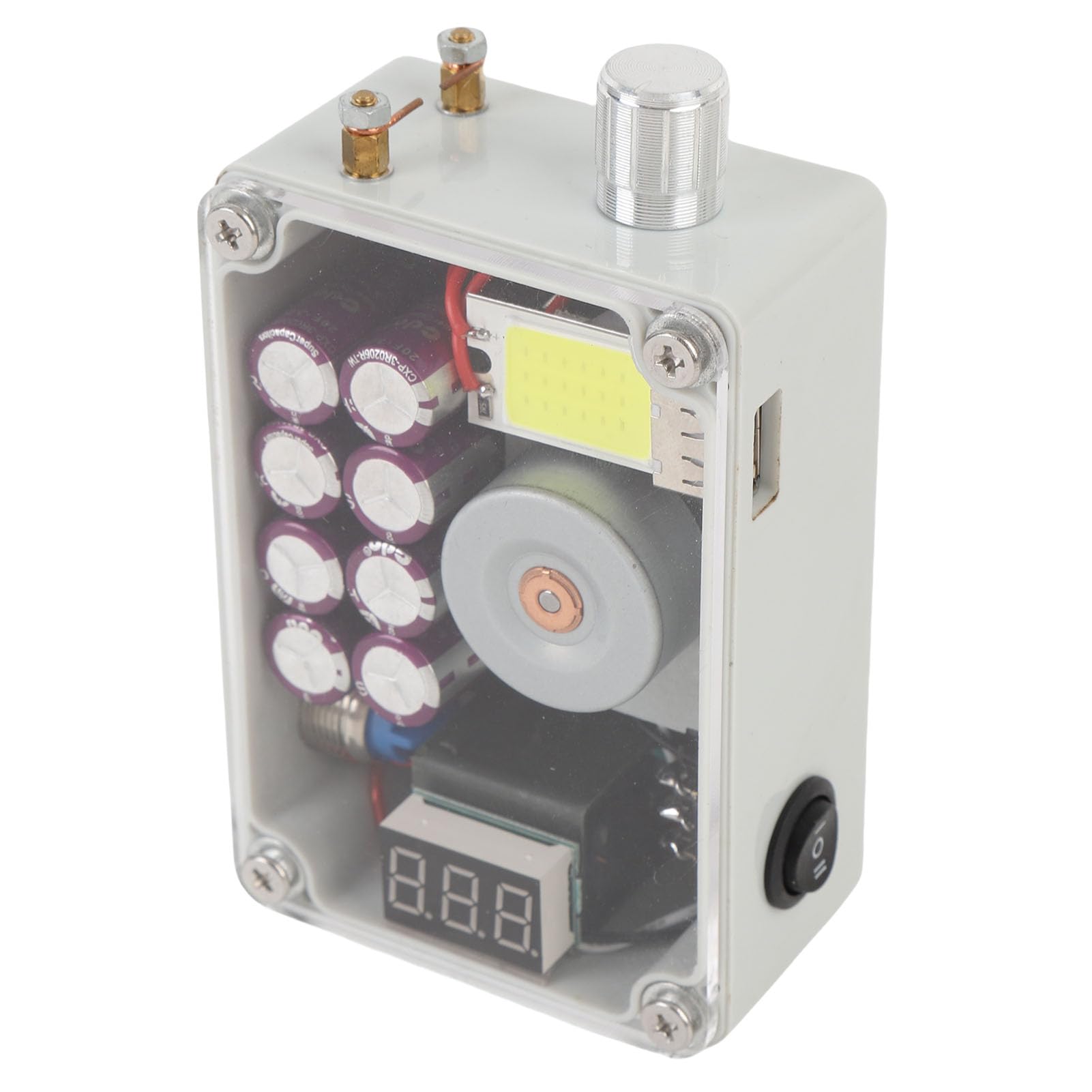 Generatore a manovella con uscita USB Generatore di corrente manuale portatile per alimentatore di emergenza da campeggio all'aperto ABS metallo compatto leggero