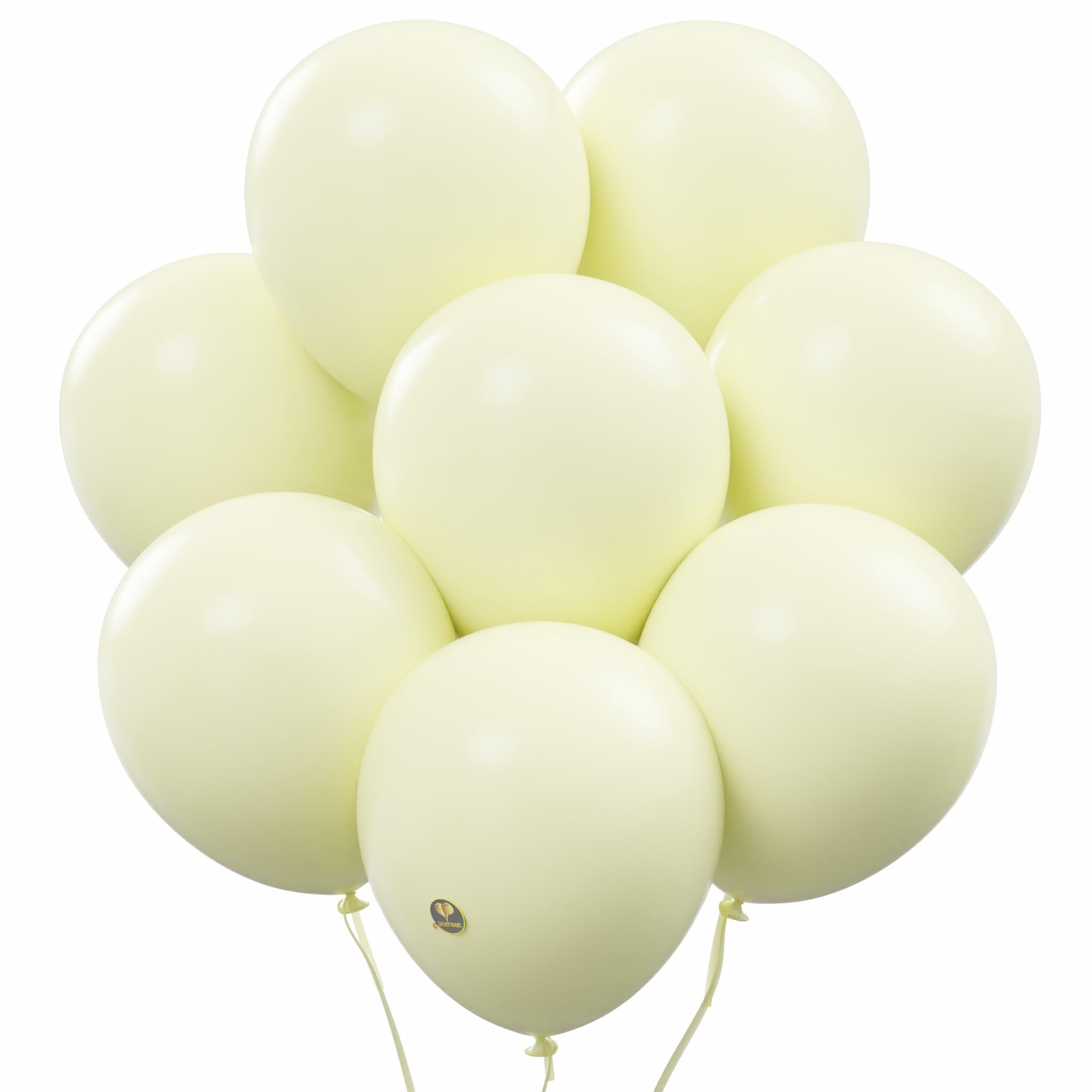AFTERLOON® Biodegradable Balloons 24 pcs Pastel Yellow 12 Inch, Natural Rubber Latex Plastic-Free Alternative Matte Color Durable Thickened Extra Strong Helium Float, ballon Globos Decor De Fiestas
